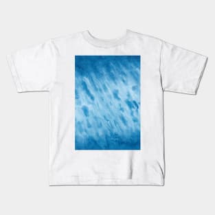 Blue watercolor abstract painting Kids T-Shirt